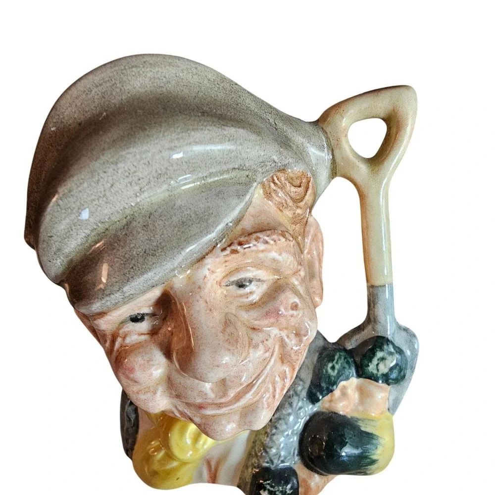 Vintage Royal Doulton The Gardener Character Jug‎ D6634 Ceramic Pitcher England